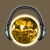 Gold Sunny Disco Ball Sun with Headphones tiny thumbnail