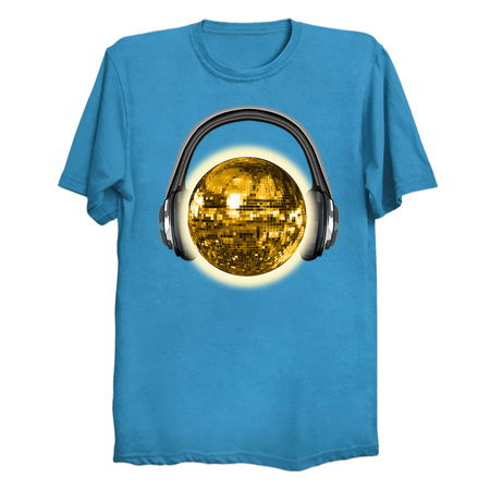 Gold Sunny Disco Ball Sun with Headphones tiny thumbnail