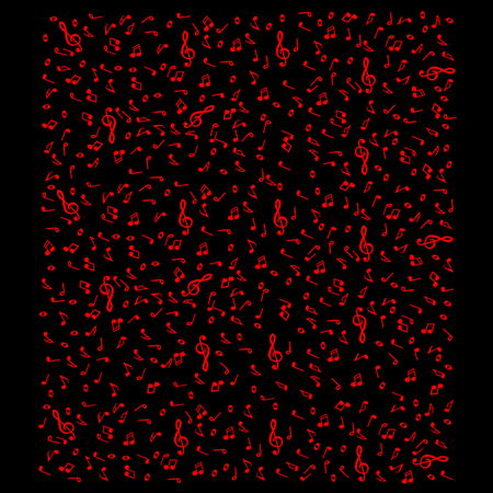 Red Music Notes Pattern - NeatoShop
