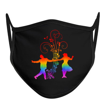 1940s Rainbow Swing Dancers Silhouettes tiny thumbnail