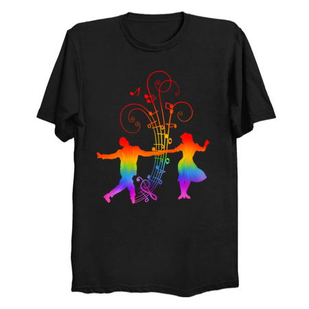 1940s Rainbow Swing Dancers Silhouettes tiny thumbnail