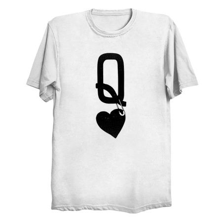 Queen Of Hearts Poker Black by Tobe Fonseca tiny thumbnail