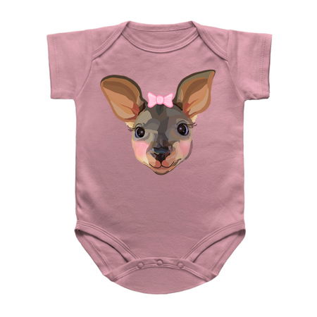 Girly Kangaroo Face with Pink Bow tiny thumbnail