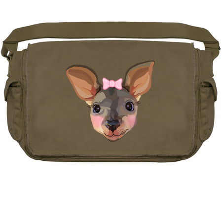 Girly Kangaroo Face with Pink Bow tiny thumbnail