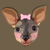 Girly Kangaroo Face with Pink Bow tiny thumbnail