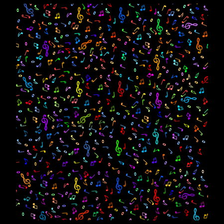 Colorful Sheet Music Notes Pattern - NeatoShop