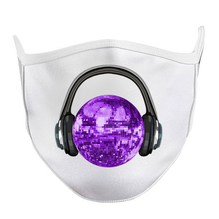Purple Disco Ball with Headphones tiny thumbnail