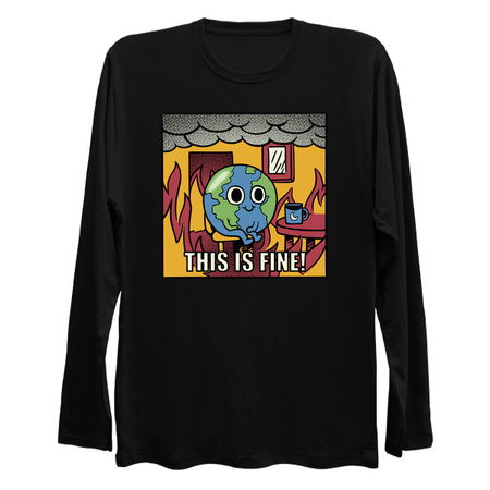 Earth It's Fine Room on Fire Black by Tobe Fonseca tiny thumbnail
