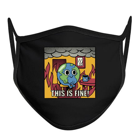 Earth It's Fine Room on Fire Black by Tobe Fonseca tiny thumbnail