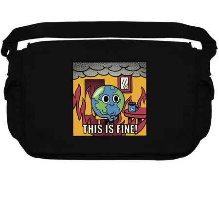 Earth It's Fine Room on Fire Black by Tobe Fonseca tiny thumbnail
