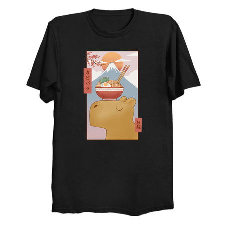 Capybara and ramen ukiyoe - NeatoShop