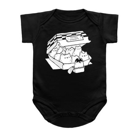 Kitten Nuggets Fast Food Cat Black and White by Tobe Fonseca tiny thumbnail