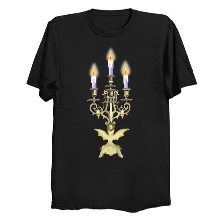 Gothic Gold Flickering Bat Candelabra tiny thumbnail