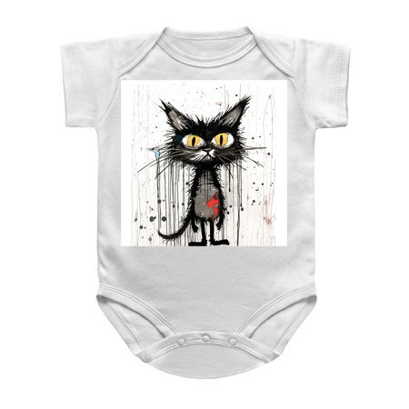 Distressed Grungy Punky Graffiti Cat Portrait I tiny thumbnail