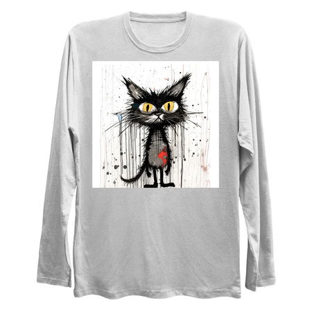 Distressed Grungy Punky Graffiti Cat Portrait I tiny thumbnail