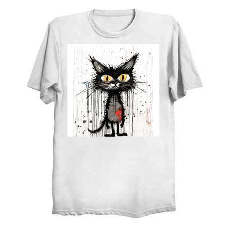 Distressed Grungy Punky Graffiti Cat Portrait I tiny thumbnail