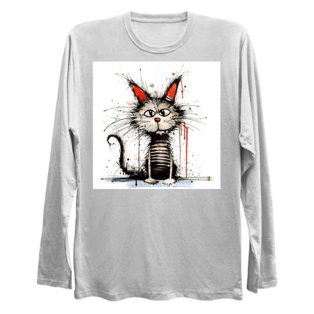 Distressed Grungy Punky Graffiti Cat Portrait IV tiny thumbnail