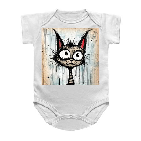 Distressed Grungy Punky Graffiti Cat Portrait VI tiny thumbnail
