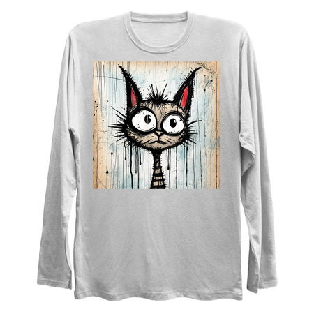 Distressed Grungy Punky Graffiti Cat Portrait VI tiny thumbnail