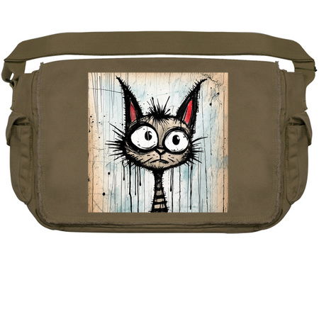 Distressed Grungy Punky Graffiti Cat Portrait VI tiny thumbnail