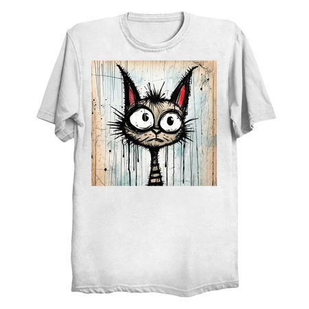 Distressed Grungy Punky Graffiti Cat Portrait VI tiny thumbnail
