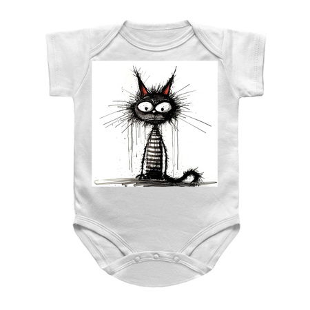 Distressed Grungy Punky Graffiti Cat Portrait VII tiny thumbnail