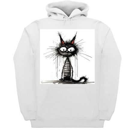 Distressed Grungy Punky Graffiti Cat Portrait VII tiny thumbnail