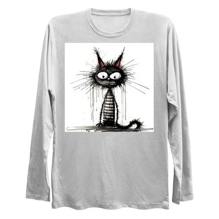 Distressed Grungy Punky Graffiti Cat Portrait VII tiny thumbnail