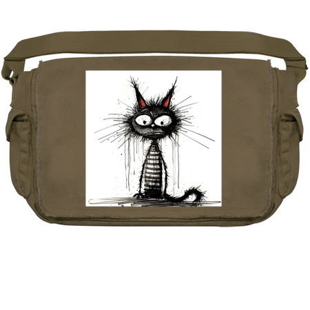 Distressed Grungy Punky Graffiti Cat Portrait VII tiny thumbnail