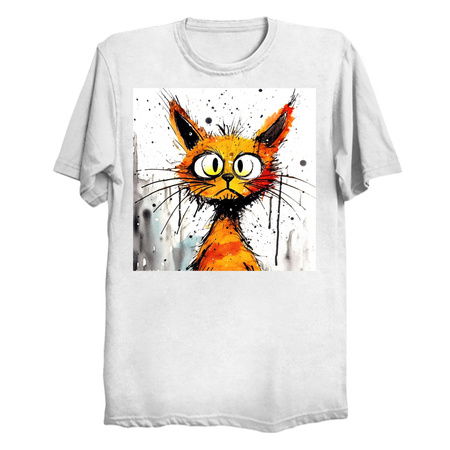 Distressed Grungy Punky Graffiti Cat Portrait XI tiny thumbnail