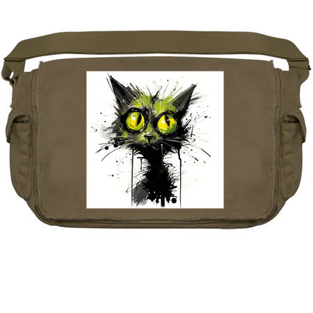 Distressed Grungy Punky Graffiti Cat Portrait XII tiny thumbnail