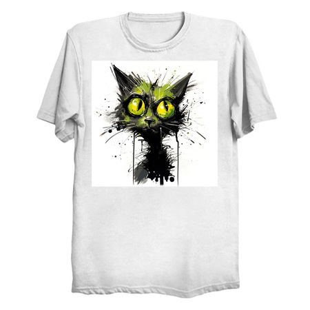 Distressed Grungy Punky Graffiti Cat Portrait XII tiny thumbnail