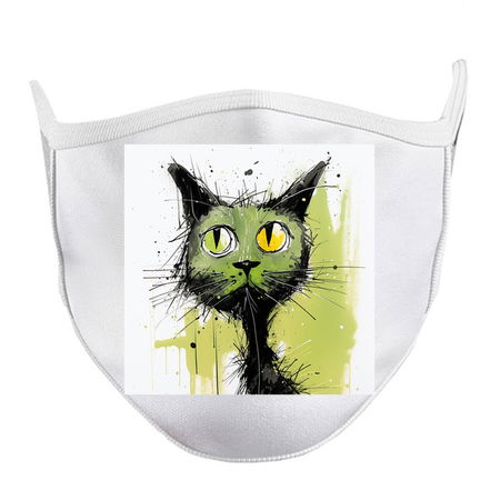 Distressed Grungy Punky Graffiti Cat Portrait XIIV tiny thumbnail