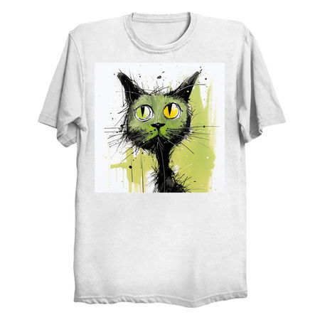 Distressed Grungy Punky Graffiti Cat Portrait XIIV tiny thumbnail