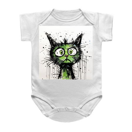 Distressed Grungy Punky Graffiti Cat Portrait XV tiny thumbnail