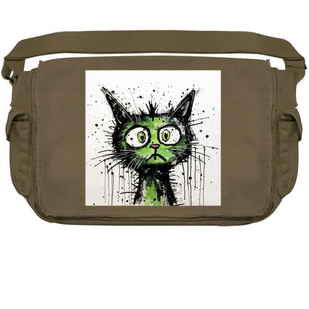 Distressed Grungy Punky Graffiti Cat Portrait XV tiny thumbnail