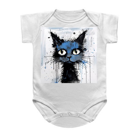 Distressed Grungy Punky Graffiti Cat Portrait XVI tiny thumbnail