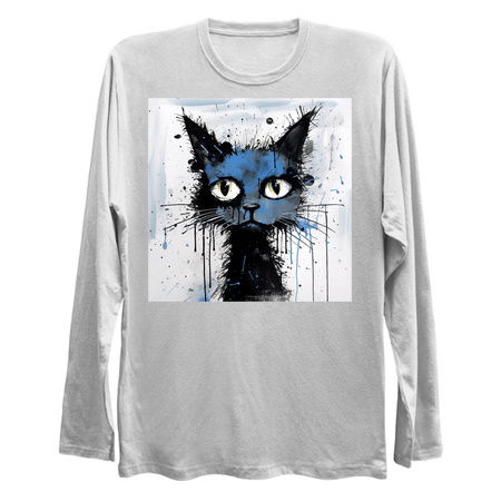 Distressed Grungy Punky Graffiti Cat Portrait XVI tiny thumbnail