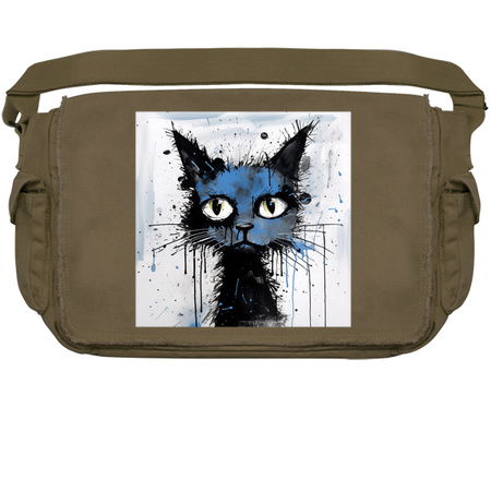 Distressed Grungy Punky Graffiti Cat Portrait XVI tiny thumbnail