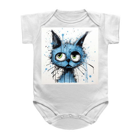 Distressed Grungy Punky Graffiti Cat Portrait XVII tiny thumbnail