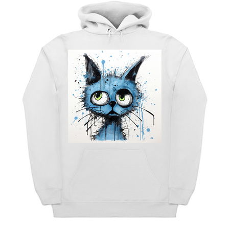 Distressed Grungy Punky Graffiti Cat Portrait XVII tiny thumbnail