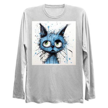 Distressed Grungy Punky Graffiti Cat Portrait XVII tiny thumbnail