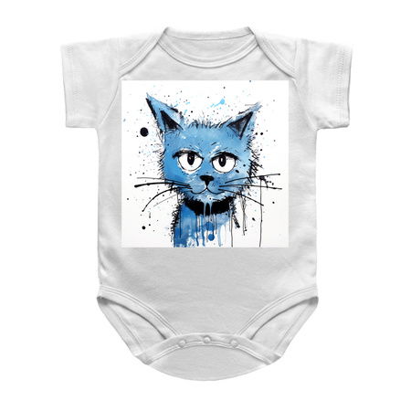 Distressed Grungy Punky Graffiti Cat Portrait XVIII tiny thumbnail