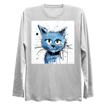 Distressed Grungy Punky Graffiti Cat Portrait XVIII tiny thumbnail