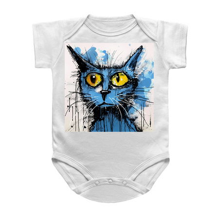 Distressed Grungy Punky Graffiti Cat Portrait XIX tiny thumbnail