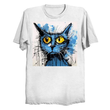 Distressed Grungy Punky Graffiti Cat Portrait XIX tiny thumbnail