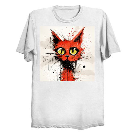 Distressed Grungy Punky Graffiti Cat Portrait XXI tiny thumbnail