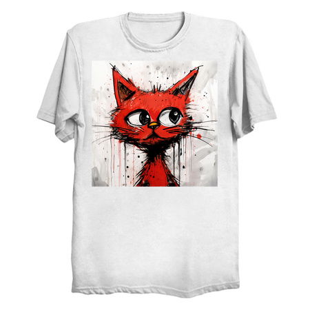 Distressed Grungy Punky Graffiti Cat Portrait XXII tiny thumbnail