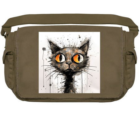 Distressed Grungy Punky Graffiti Cat Portrait XXV tiny thumbnail