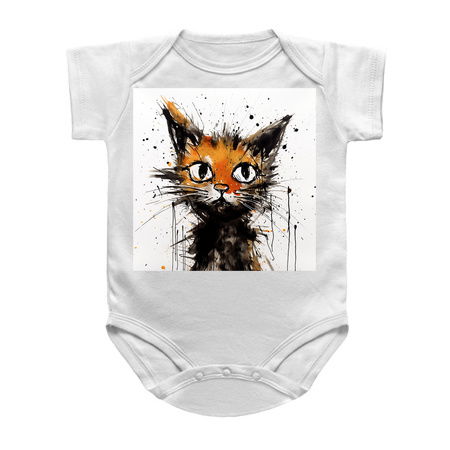 Distressed Grungy Punky Graffiti Cat Portrait XXVI tiny thumbnail